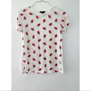 Forever 21 watermelon print short sleeves shirt